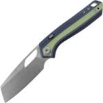 Vosteed Kroc 329, S35VN Stonewash, Dark Slate Blue Aluminum&GID G10 A1814