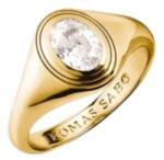 Thomas Sabo ovális cirkónia köves aranyozott gyűrű (TR2523-414-14-58)
