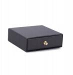  Ékszertartó ajándékdoboz sárgaréz szegecsekkel, karton, 9x9x3cm, 1db (13WB32956)