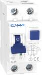 ELMARK 40208A Áram-védőkapcsoló 2 pólusú JEL4A RCBO 6kA 2P 10A/300mAJEL4A (40208A)