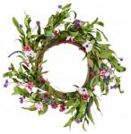 SucceBuy Dekorációs Koszorú Mesterséges Margarétákkal 55, 88CM Rózsaszín-Zöld (ZSHH22INCHCJ)