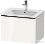 Duravit D-NEO 61x46, 2 cm-es, 1 fiókos függesztett szekrény fekete fogantyúval, 233663XXX mosdóhoz, fényes fehér DE42610BD220000 (DE42610BD220000)