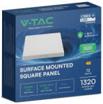 V-TAC CREE SMD felületre szerelhető, műanyag IP20, négyzet LED panel 12W, CCT - SKU 104956 (104956)