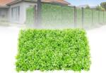  Panou Artificial din Plastic, 60x40 cm, Usor de Montat, Ideal pentru Perete, Balcon, Terasa, Rezistent la UV, Verde deschis (19079-63)