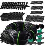 SOLFAST Csepegtető Vonal 50 m 131 el. Csepegtető Öntöző Készlet Sytem Tömlő Cső (Zestaw Linia kroplująca wąż nawodnieniowy 131)