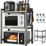  Polc Mikrohullámú Sütő Állvány Konyhai Állítható Háromszintes Fűszertartó (250109XF18Q)