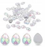 MIXFORM Akril varrható strasszok AB-Színes csepp, Átlátszó, 14x10x4mm, 50db (13WB14964)