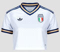 adidas Rövid ujjú pólók Away Crop Italy Football Jersey Kék EU M