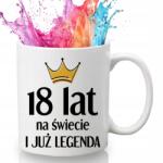 Style Couture Fehér Bögre 18 Éve a Világban És Már Legenda Vicces Ajándék 18. Születésnapra