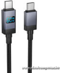hoco. X118 - 60W USB-C - USB-C gyorstöltő kábel LED teljesítmény kijelzővel, 1 méter (6942007655095)