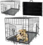  Kutyaketrec kennel fém kisállat szállító fekhely107x69x76XL (Klatka kojec dla psa 60x45x53cm M)