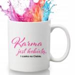 Style Couture Fehér Bögre Vicces Elvált Nőnek Egyedülálló Nőnek Feminizmus Az Élet Nőkből Áll (Karma Jest Kobietą)