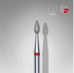  Staleks csiszolófej gyémánt - csepp alakú piros - 5mm x 2, 3mm