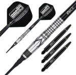 ONE80 Set sageti darts soft ONE80 kaori Miura negru 20g, 90% wolfram (ONE9409)