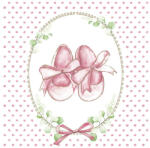  Babaváró Baby Slippers Pink szalvéta 20 db-os 33x33 cm (PKK057456) - sandori