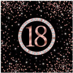  Happy Birthday 18 Rose Gold szalvéta 20 db-os 33x33 cm (PKK057005) - sandori