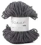  Sznur by Mila pamutzsinór 5 mm PM108 - Fekete-fehér