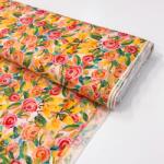  Viszkóz RAYON POPLIN Printed Rosie design C