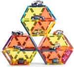 Bufnitel Joc magnetic pentru construit parcare cu masinute, 66 piese, 3 ani+ (CH1129)