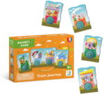 Dodo Set magnetic Dodo Calatorie cu trenul cu animalute, 8 piese, 3 ani+ (DO200254)