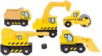 Bigjigs Toys Set masinute de santier din lemn Bigjigs pentru copii 3 ani+ (BJT065)