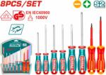 TOTAL Set surubelnite TOTAL 8 piese, izolate 1000V, Phillips si drepte (TKSDS0836) Surubelnita