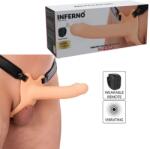  Вибриращ и реалистичен страпон, силиконов, 20см. - Inferno Strap-on (D-245555)