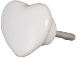 Clayre & Eef Buton mobilier ceramica alba 4x3x4 cm (62319X)