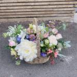 ImodFlowers Cos cu eustoma roz