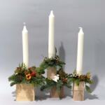 ImodFlowers Set Decorativ de Crăciun pe Suport din Lemn