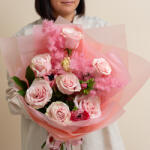ImodFlowers Buchet Roz Delicat cu Trandafiri