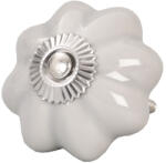 Clayre & Eef Buton mobilier ceramica gri 5 cm (61909X)