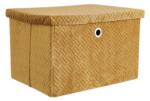 Bizzotto Cutie depozitare velur ocru Averill 40x30x25 cm (0219022X)