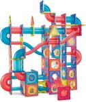 Bufnitel Labirint magnetic 3D pentru copii, 199 piese, 7.5 cm, Bufnitel (CH1004)
