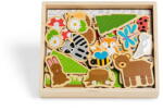 BigJigs Toys Set magnetic din lemn cu animale din padure, 35 piese, BigJigs (BJ275)