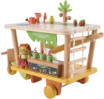 Hape Set de joaca din lemn, Magazinul de sucuri Eco 26 piese, Hape Green Planet Explorers (E3429A) Figurina