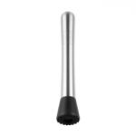TYPEC Muddler Profesional pentru Cocktail KMT Style, 20.5 cm, Inox și Cap din Silicon, Argintiu/Negru Tacam