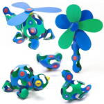 Clixo Joc magnetic de construit Clixo Crew albastru si verde, 30 piese (CL-CREW-BG-1)