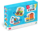 dodo Puzzle bebe 3 in 1 cu mijloace de transport, 2-4 piese, 18 luni+ (DO300392) Puzzle