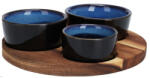 Excellent Houseware Set servire tapas Excellent Houseware, bambus ceramica, 20x1.2 cm, albastru (KO-278000710A) Serviciu de masa