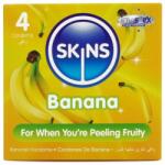 Skins Prezervative Skins Banana, aromă banană, lubrifiate, 4 bucăți (D-244396)