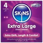 Skins Prezervative Skins Extra Large, lățime 57 mm, ultra-subțiri, 4 bucăți (D-244417)