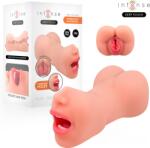 Intense Masturbator Intense Riley, dublă deschidere orală și vaginală, TPE, waterproof (D-244821)