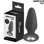 Addicted Toys Plug anal Addicted Toys S, silicon cu bijuterie, 8.8 cm, Ø 3.8 cm, compact, ergonomic, începători (D-242865)