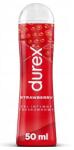 Durex Lubrifiant cu aromă de căpșuni Durex Play Saucy Strawberry, pe bază de apă, gust dulce și senzații plăcute, 50 ml (DRX090)