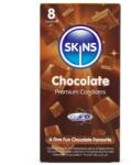 Skins Prezervative Skins Chocolate, aromă ciocolată, lubrifiate, 8 bucăți (D-244419)