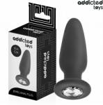 Addicted Toys Plug anal Addicted Toys M, silicon cu bijuterie, 10.4 cm, Ø 4.2 cm, ergonomic, inserție ușoară (D-242866)