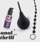 Crushious Set irigator anal Crushious Anal Thrill, 90 ml, cu lubrifiant anal 50 ml și lanț anal 10 bile (EX19257)