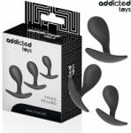 Addicted Toys Set 3 pluguri anale Addicted Toys, silicon medical, dimensiuni progresive, bază sigură, ergonomic (D-242832)