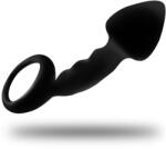 Ohmama Plug anal striat OhMama, silicon hipoalergenic, nervuri, inel siguranță, 12.2 cm, ergonomic (D-230307)
